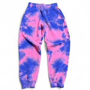 Nike Kids Pink and Blue Tie-Dye Joggers